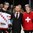 PRAGUE, CZECH REPUBLIC - MAY 10: Canada's Sean Couturier #7 and Switzerland's Patrick Geering #4 were named Players of the Game for their respective teams during preliminary round action at the 2015 IIHF Ice Hockey World Championship. (Photo by Andre Ringuette/HHOF-IIHF Images)

